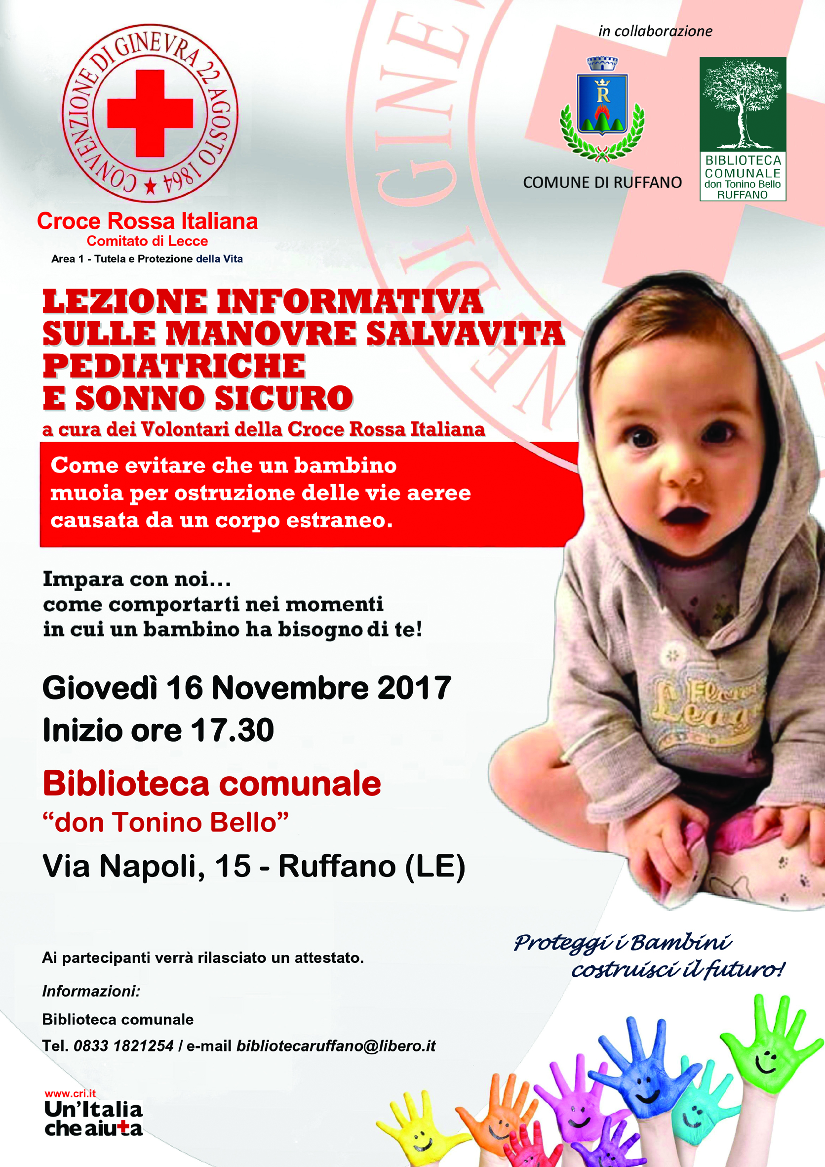 Lezione informativa sulle Manovre Salvavita Pediatriche