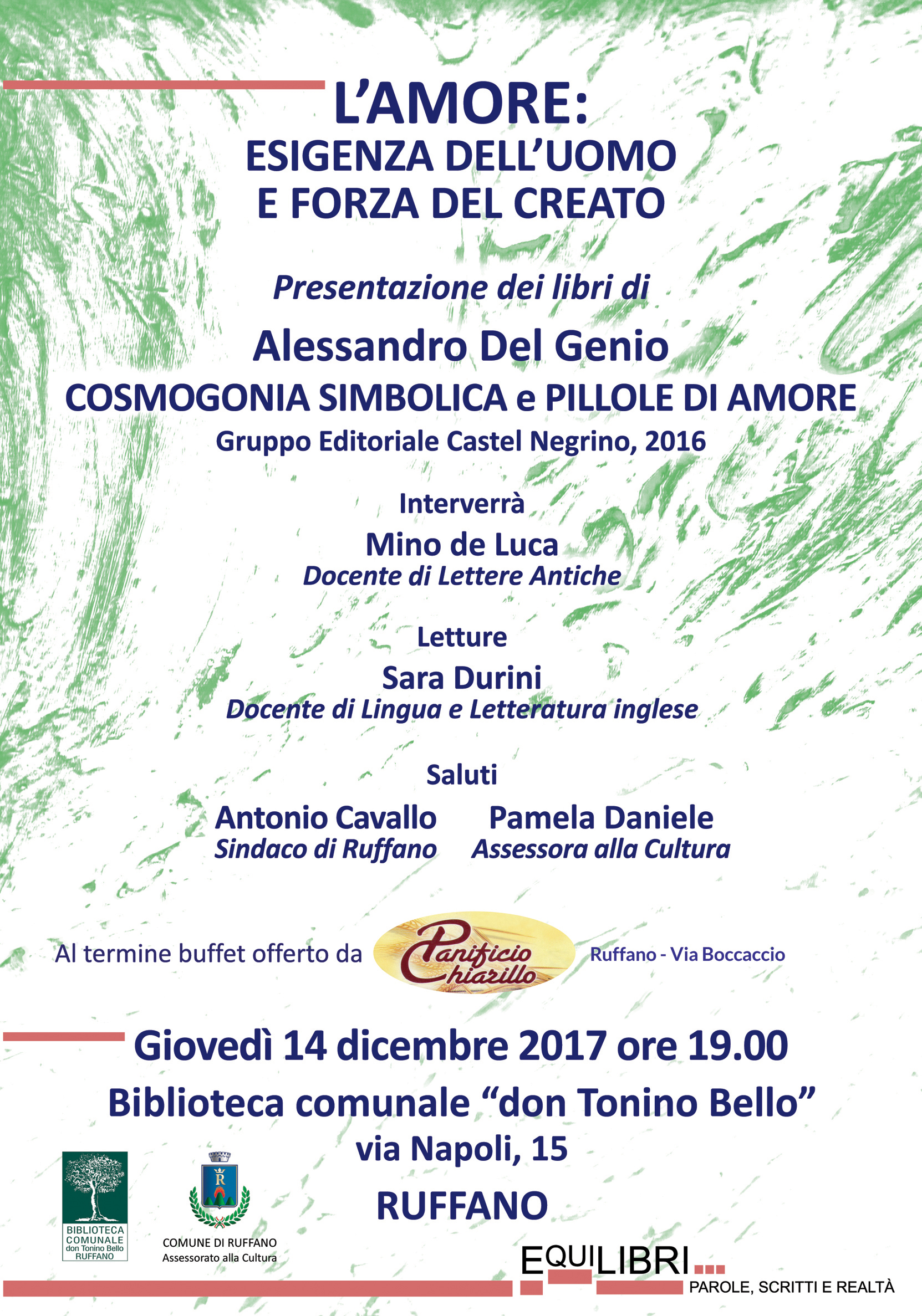 Biblioteca comunale Ruffano - Presentazione dei libri di Alessandro Del Genio