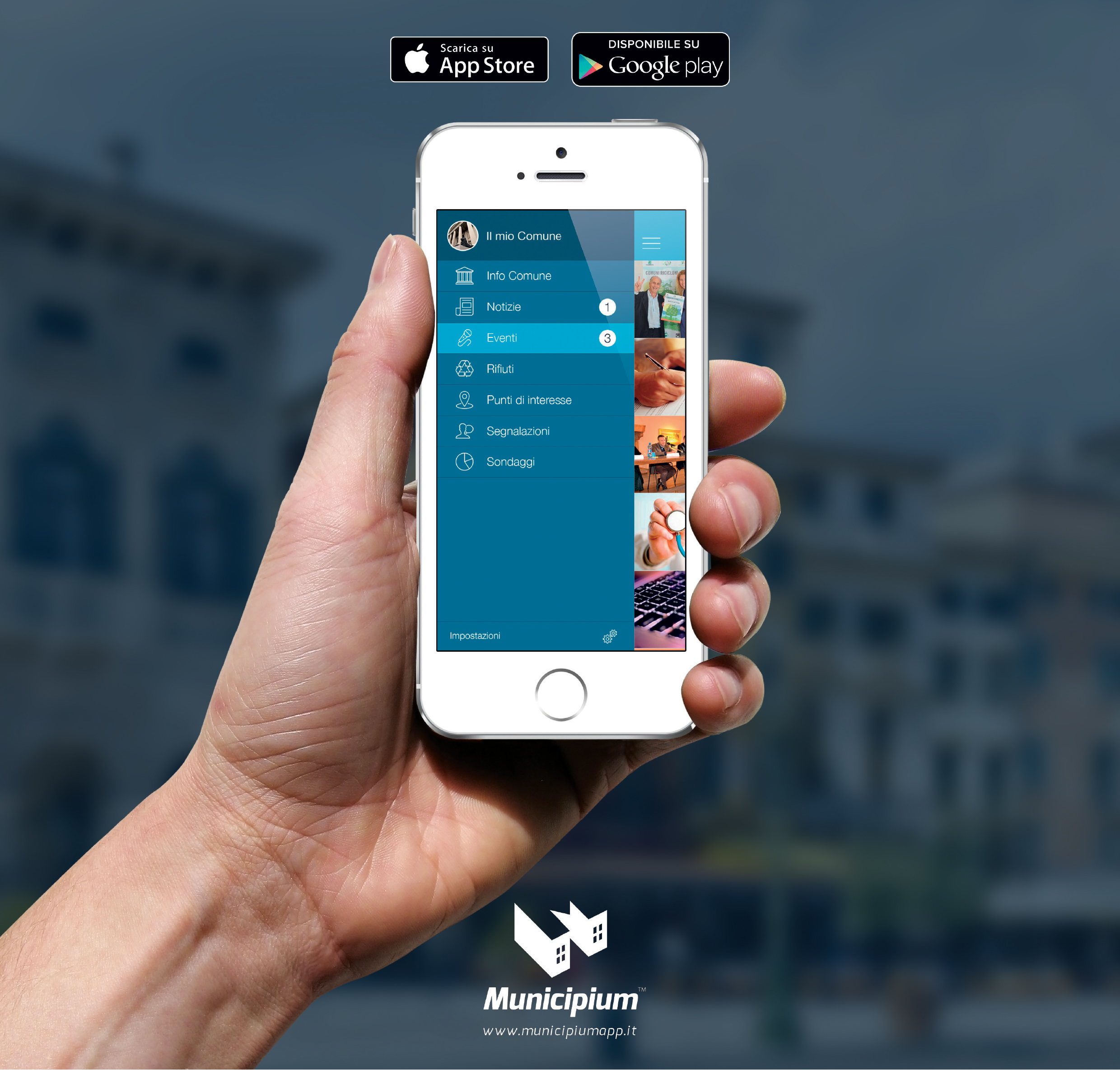 SCARICA L'APP MUNICIPIUM - Un collegamento diretto tra Comune e Cittadino