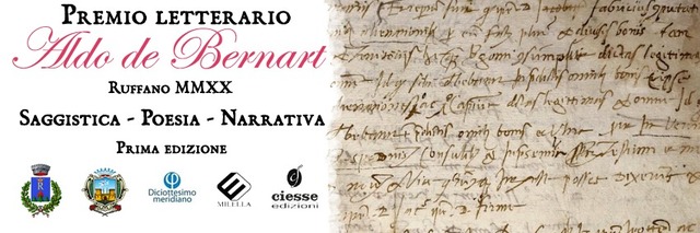 Prima Edizione - Premio letterario Aldo De Bernart - Ruffano MMXX - Saggistica, Poesia, Narrativa
