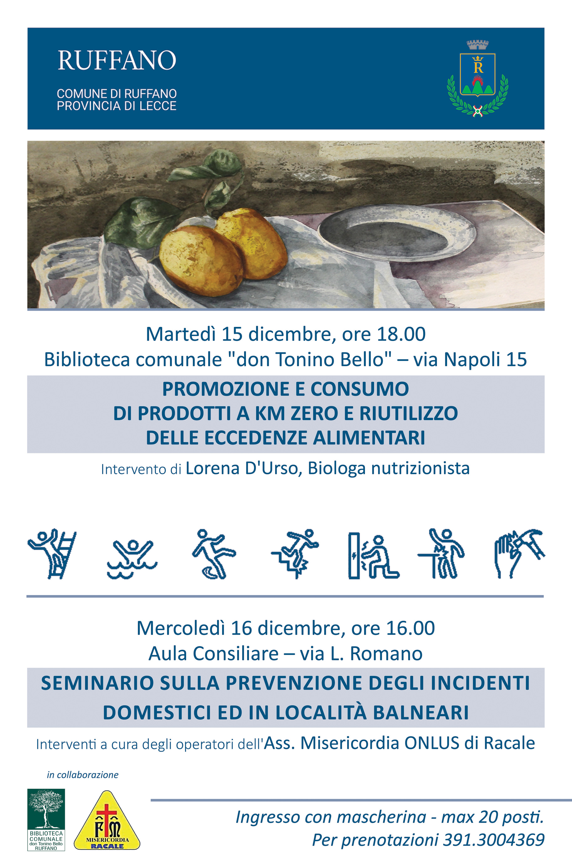 Educazione alimentare e dimunuzione degli incidenti domestici e balneari