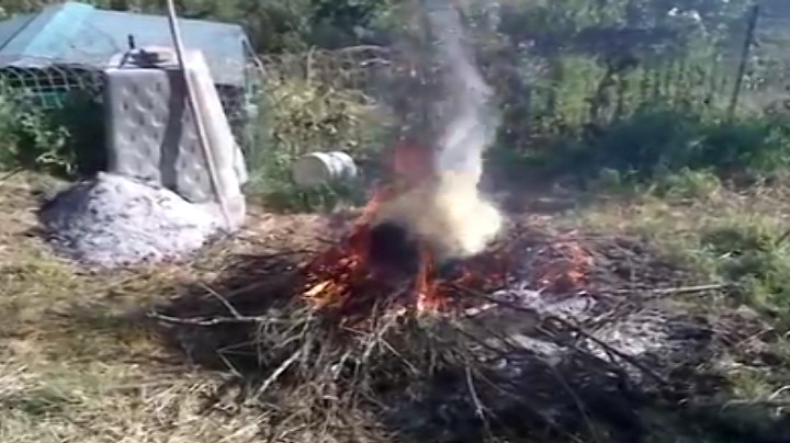 Combustione controllata sul luogo di produzione di residui vegetali